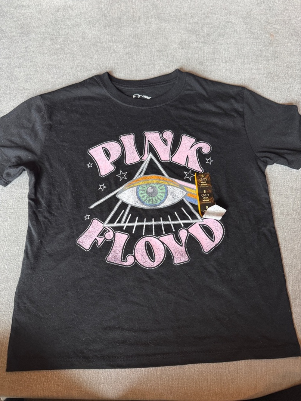 Girls Pink Floyd Black Graphic Tee